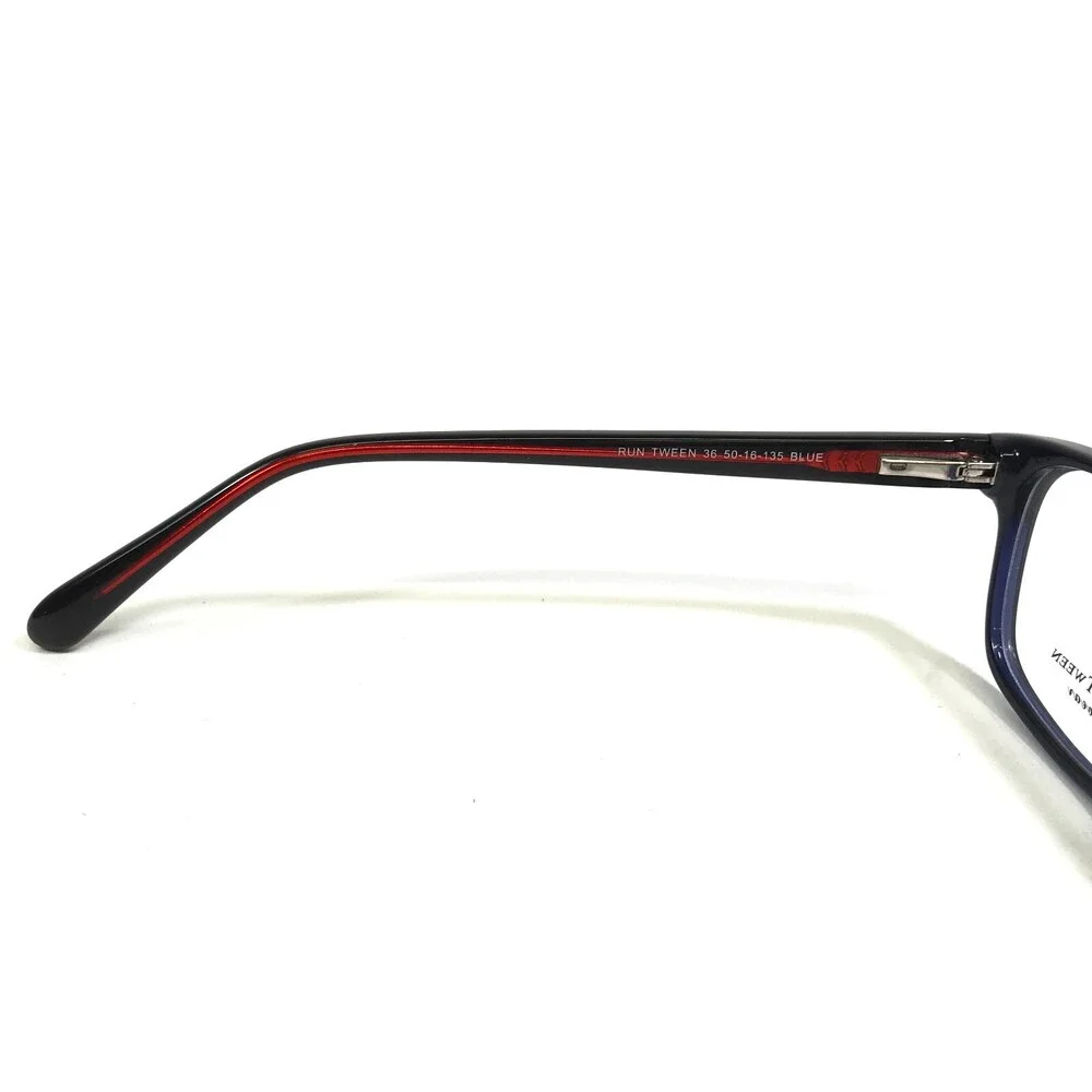 Runway Tween Eyeglasses Frames RUN TWEEN 36 BLUE Red Rectangular 50-16-135